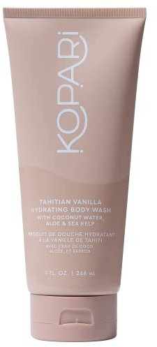 Tahitian Vanilla Hydrating Body Wash with Coconut Water, Aloe & Sea Kelp | Cleanses without Stripping Moisture or Natural Oils | Infused with Notes of Warm Vanilla | Vegan and Cruelty-Free | 9.0 oz