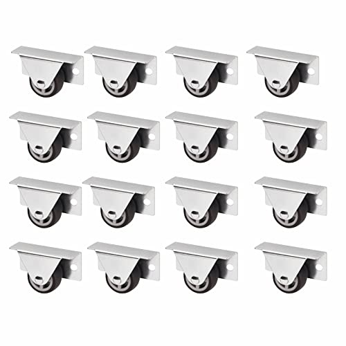 SOTECH 16er Set Kastenrolle TRIER Ø 30 mm dunkelgrau Möbelrolle | für Seitenmontage leise und bodenschonend Ideal für Bettkästen und Bodenschubladen