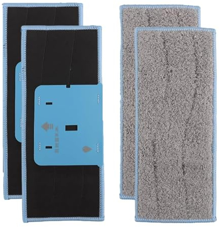 4 Stück Waschbare Wischpads für Jet M6, Mopps Pads Wischauflagen Wischtücher Wiederverwendbare Tücher Wet Mikrofaser Reinigungskissen Nasswischpads Reinigungstücher Roboter Mop Ersatzzubehör