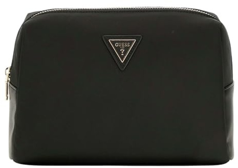 GUESS Large Top Zip Cosmetic Bag Black