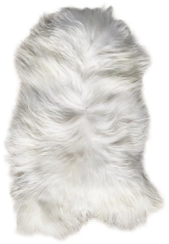Vello D'Oro Genuine Icelandic Sheepskin | Real Wool Rug | All Natural Fur Pelt | Cozy, Warm, Romantic and Super Soft Lambskin Throw | European | Ivory White | 2' x 3'