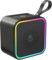 Altavoz portátil Bluetooth, altavoz inalámbrico de cuero Bluetooth 5.3 con luces, sonido estéreo de alta fidelidad, altavoz pequeño con micrófono integrado, 10 horas de reproducción, a prueba de polvo