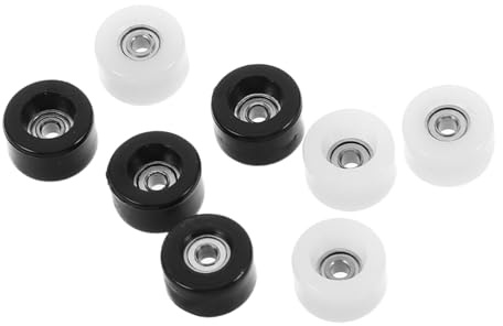 GARIOUANS 8 Pièces Roues de Skateboard à Doigt Métal avec Roulements Précis Kit Réparation et Remplacement Compact pour Fingerboards Roues Miniatures Silencieuses et Mobiles