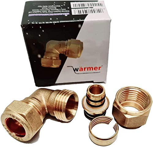 Riduttore a gomito da 16 mm, tubo PEX ALU PEX – 15 mm compressione rame plastica (4)