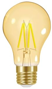 Energizer GLS Globe LED Filament Bulb - Antique Gold Finish, E27 ES Edison Screw, Energy Saving Lighting