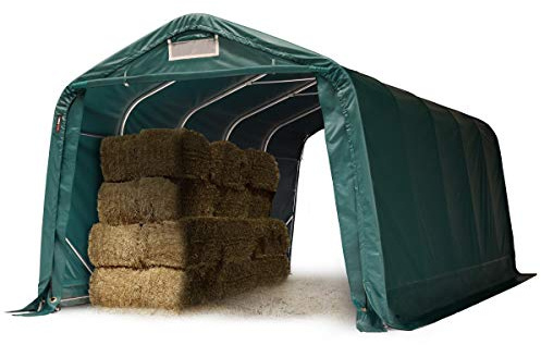 TOOLPORT Robusta Tienda de Almacenamiento agrícola de 3,3x6 m PVC 2300N Cubierta de Lona, Verde