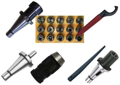 Alles Gute Online Spannfutter SK30 DIN2080-ER25+Er25 Set HL+Schlüssel H/Bohrfutter SK30 1-16mm P/Hülse 154 SK30/MK2 + Austreiber MK1/2