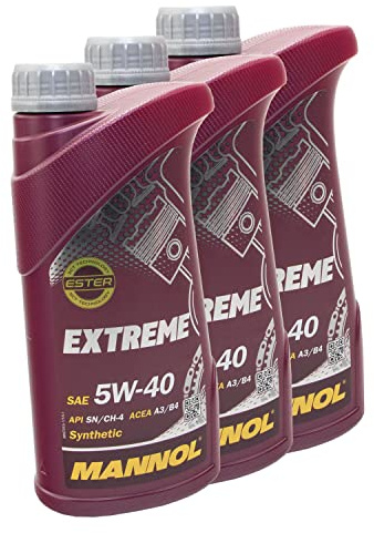 Motoröl MANNOL 5W-40 Extreme API SN/CH-4 3 X 1 Liter