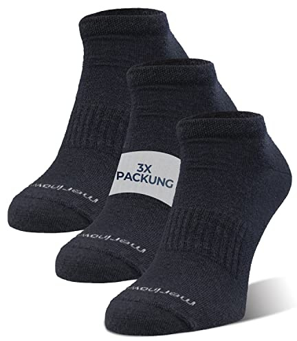 Giesswein Sneaker Socken Merino Wolle 3er Pack - Merino Sneaker Socken 3er | Atmungsaktiv & temperaturregulierend – kurze Sneakersocken für Freizeit & Sport, Herren & Damen, 3er Pack