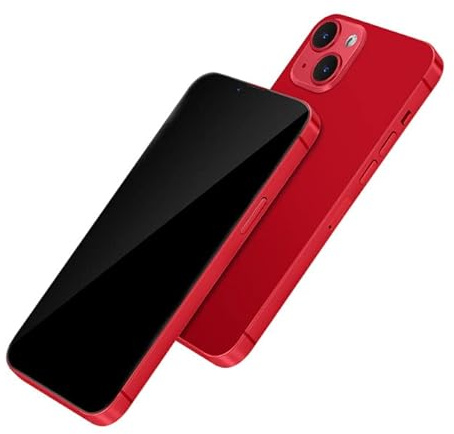 FufoneUS Affichage faux jouets téléphone mobile modèle métallique non-fonctionnel réplique 1:1 téléphone pour téléphone 13 mini, 13 rouge écran noir