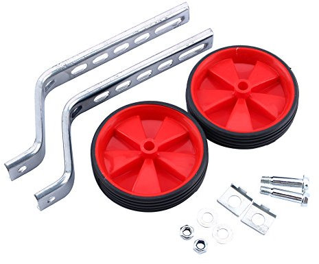 HERCHR Fahrrad-Stützräder, Universelle Kinder-Fahrradstabilisatoren, Fahrradtraining, Sichere Räder Für 12-20-Zoll-Räder (rot)
