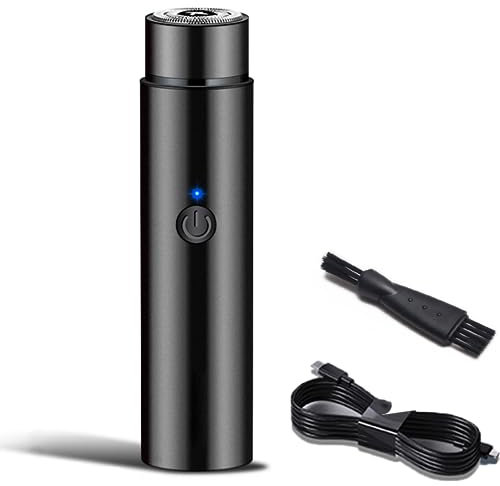 Mini Electric Razor, Portable Rotary Cordless USB Rechargeable Travel Men's Shaver - Waterproof, Wet&Dry