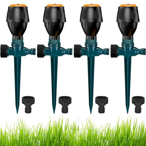 4Pcs Rasensprenger,Wassersprenger Garten,360° Sprühregner,Sprinkler Rasensprenger,Rasensprenger Kleine Fläche,Gartensprenger,Automatische Bewässerung Gartensprenger