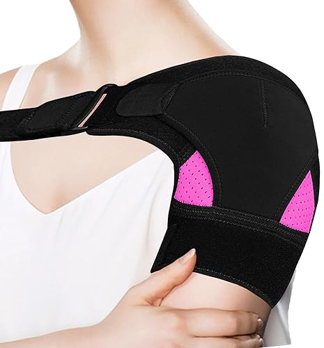 INBOLM Shoulder Brace,Shoulder Support for Women Adjustable Shoulder Supports Rotator Cuff for Men Shoulder Relief Pain Rotator Cuff Support Fits Left and Right