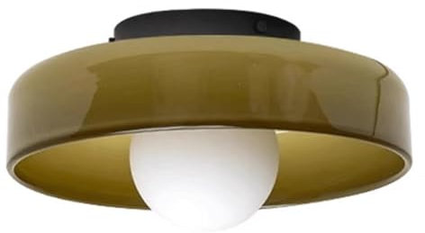 Plafonniers Luminaires de plafond en verre de couloir modernes en forme de bol E27 Vintage près du plafonnier Grand plafonnier de cuisine en verre orange for chambre à coucher salle de bain buanderie(