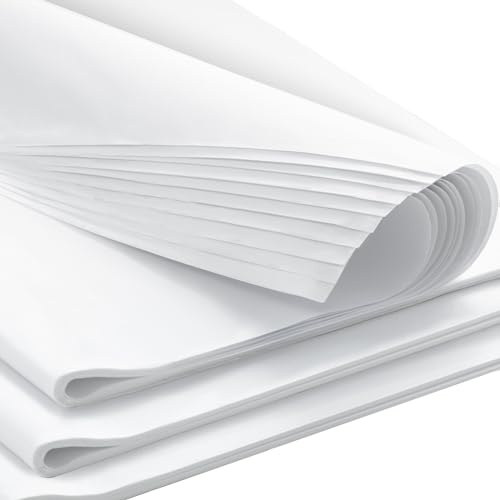 Simetufy 50 x 50 cm vitt silkespapper, 270 ark silkespapper för presentpåsar, presentpapper för Hanukkah, helgdagar, födelsedagar, bröllop, jul och alla tillfällen