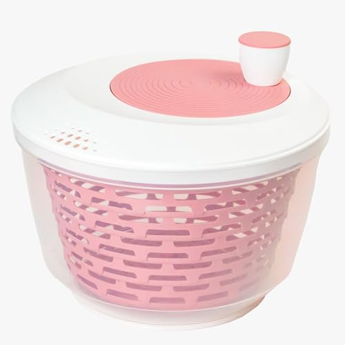 Centrifugadora de ensalada Westmark: ideal para lavar, centrifugar y servir ensaladas, ensaladera compacta con tapa y pico vertedor, antideslizante, 4,4 l – plástico, sin BPA