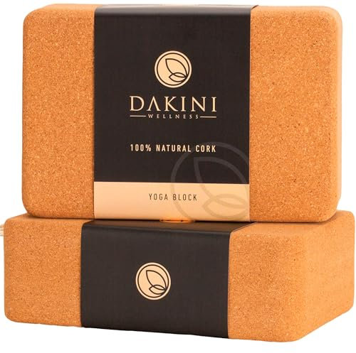 Yoga-Blöcke aus Kork – Yoga-Blöcke mit Gurt – 22,9 x 15,2 x 7,6 cm Yoga-Blöcke, 2er-Set – Yoga-Requisiten und Zubehör – Korkblöcke für Yoga (nur 2 Stück Blöcke)