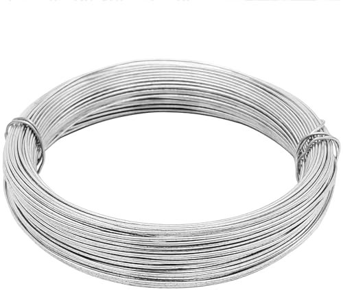 Bindedraht, Verzinkter Draht, 10 14 18 Gauge Metall-Massivdraht, verzinkter Bindedraht, biegsamer Metalldraht, für Garten-DIY-Blumenbefestigung, Befestigung von Zäunen, Silber (Size : 10 (3.5mm) 35m