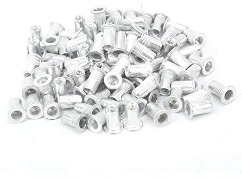 Pull Riveting Nuts Einnietmuttern M6 Alu Aluminium Verzinkt 100 Stück Pull Riveting Nuts Aluminium Flat Head Vertical Hardware Accessories Wj-30045 Mesybveo 100 Stück M6 (M4 *