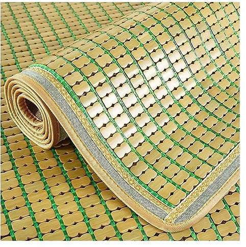 Sommer-Schlafmatte Sommer-Kühl-Isomatte Bambus-Kühlkissenmatte, Sommer-Schlafunterlage, Faltbare Matratze, Erfrischend, rutschfest Bambusmatten-Bett Sommerschlafmatte (Color : A, Size : 1.5 * 1.95m)