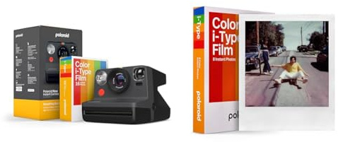 Polaroid Everything Box Now Gen 2 Camara Instantánea, Negro, Cámara y película & Película Instantánea Color para i-Type, Multicolores (Película de Color), Paquete Individual (8 Fotos)