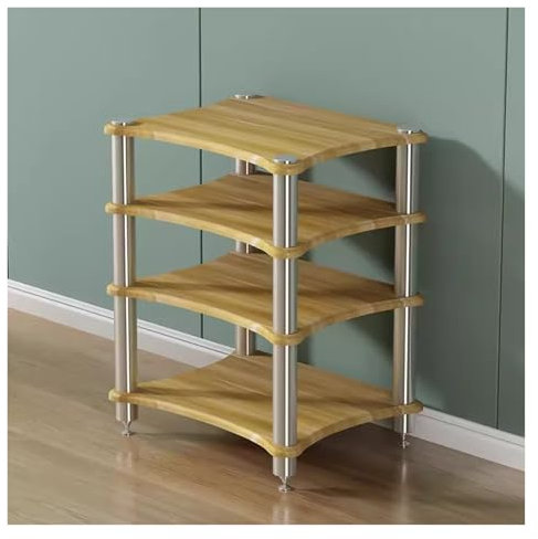 HDYZJQ HiFi Rack Medienregal, Videokomponentenschrank, CD-Wechsler/Radio/DVD-Player/Audiogeräte-Racks, Plattenspielerständer für Speisekammer, Kino, Besprechungsraum