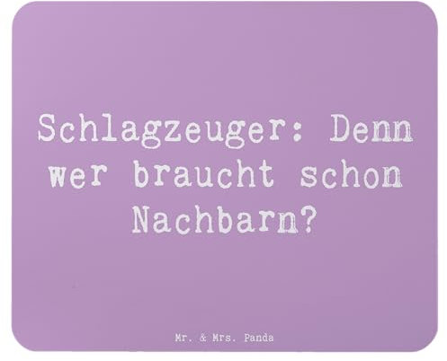 Mr. & Mrs. Panda Mauspad Spruch Schlagzeuger Spruch - Geschenk, Schlagzeug, Lernen, Dynamik, Mausmatte, mousematte, Trommeln, Band, Instrument, Musik, Laptop, Mousepad, Beats, Mausunterlage