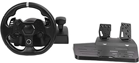 Topiky PC Racing Wheel, Driving Force Racing Wheel 270° Rotation Gaming Racing Wheel with Pedal, Vibration Racing Wheel for for for One for 360 for for Android PC