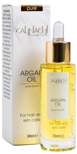 CALINACHI Argan-Gesichts- & Haaröl 30 ml – Pflegt trockene Haut, bändigt Frizz & verleiht Glanz | Für sensible Haut & Haarspitzen | Vielseitig anwendbar