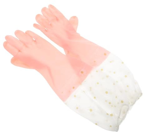 minkissy 2pairs Rubber Dishwashing Gloves Multi-purpose Cleaning Gloves for Women Kitchen for Washing Dishes Non-slip Reusable
