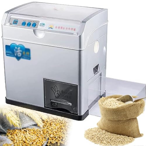FLNOZAMZ Rice Milling Machine, Automatic Rice Bran Separator, 500W Rice Husker Sheller Grinder for Light Brown Rice, Germ Rice