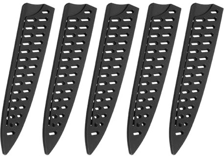 sourcing map 5Pcs Knife Cover Sleeves Blade Edge Guards for 8 Chef Knife Protector Cover Universal Blade Sheath for Kitchen, Black