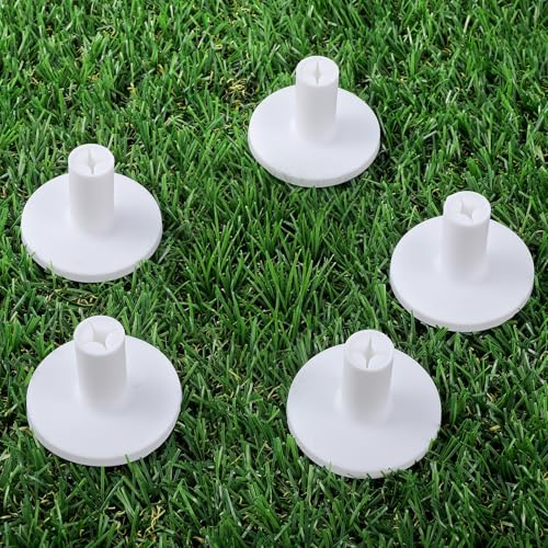 Tee da golf in gomma per tappetini, confezione da 5 tee simulatori per tappetino da golf per campo di guida e tappetino da allenamento per interni ed esterni, adattatore per tee da 3,8 cm, set di