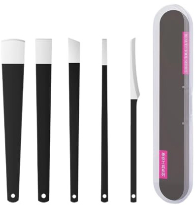 JEYORZY 5 Pezzi Bisturi per Pedicure,Sgorbia per Pedicure,Kit Di Coltelli per Pedicure con Custodia,Set Pedicure Professionale In Acciaio Inox,per Rimuovere L Calli Di Pelle Morta,Dura