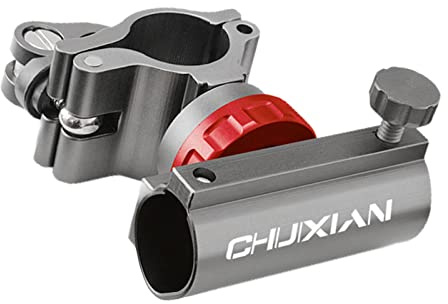 getuse Anti-Rost Angelrutenhalter Einstellbare Aluminiumlegierung Angelstuhl Halterung Angelgerät Zubehör 360° Schirmhalter- Rutenhalter 360°