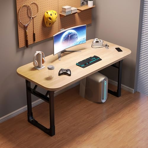 Tavolo Da Computer Compatto Richiudibile,Scrivania Salvaspazio,Scrittoio,Tavolo Da Lavoro,Postazione Lavoro for Computer,Ufficio,Studio And Soggiorno(Natural,100 * 50 * 75cm/39 * 20 * 30in)