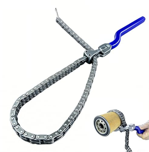 LENWISYF Cle Filtre a Huile, Réglable Avec Chaîne Manche De 23.5 Cm (9,25 Pouces) Compatible Avec Clé Filtre à Huile De Ø 60 à 160 Mm Outil Ergonomique pour La Réparation Automobile