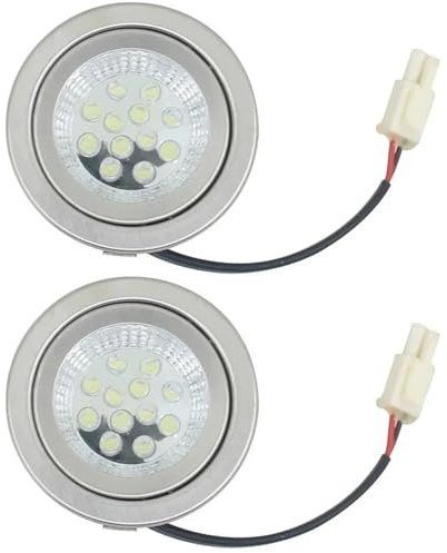 NASSMOSSE 2Pcs Range Hood Light Bulbs, 3W, 24V Cooker Range Hood Light with EL Connector Energy Saving Kitchen Cooker Bulbs Replacement