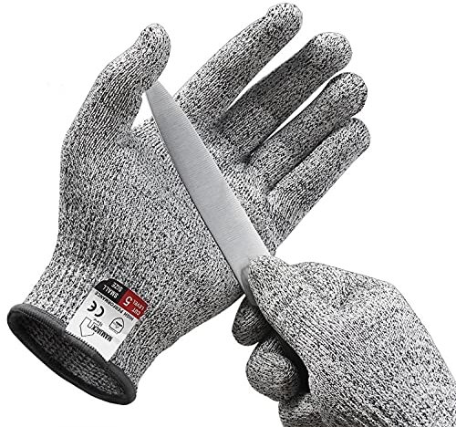 Mamjack® Schnittschutz-Handschuhe (1 Paar) – Extra Starker Level 5 Schutz, EN-388 Zertifiziert, Lebensmittelecht – Hochwertig und Leicht, für alle Zwecke - Perfekte Passform (Small)