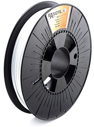 BASICFIL PETG (3D Drucker Filament), 2.85mm, 500g, Signal Weiß (White)