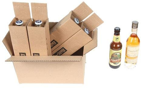 SpiritedShipper Four Bottle Shipper - 375ml / Beer - Kraft (10 Boxes and Inserts)