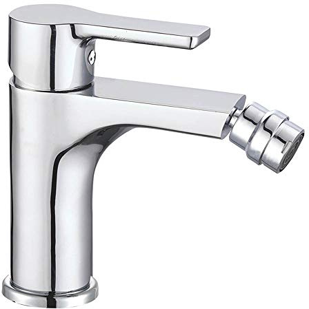 Grifo monomando de bidet PIN diseño estilizado y redondeado. Fabricado en latón y acabado cromo brillo. Incluye herrajes, latiguillos y cartucho. Repuestos garantizados