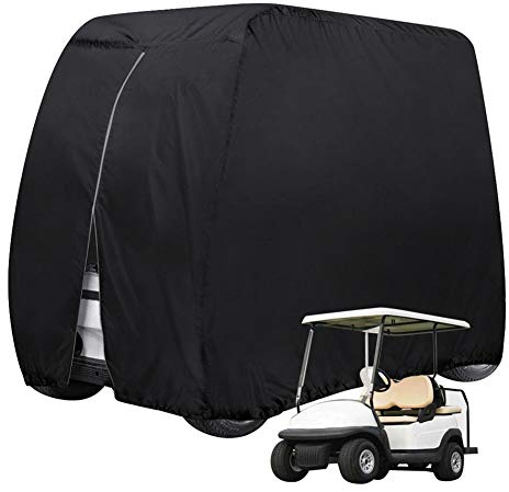 STTC 2/4 Passagier Golf Cart Abdeckung, 210D Waterproof Oxford Staubschutzhülle Golfwagen Abdeckung Abdeckplane Golf Cart Cover,L