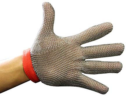 Schnittfeste Handschuhe Hua Ganzstahl-Schutzhandschuhe Gegen Schnittfestigkeit, Geeignet Für Gartenarbeiten In Der Küche, Verschleißfest Und Langlebig, Unisex, 4 Größen (Size : Small)