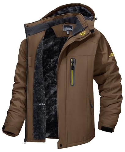 TACVASEN Mens Winter Coats Waterproof Snowboard Fleece Lined Skiing Jacket