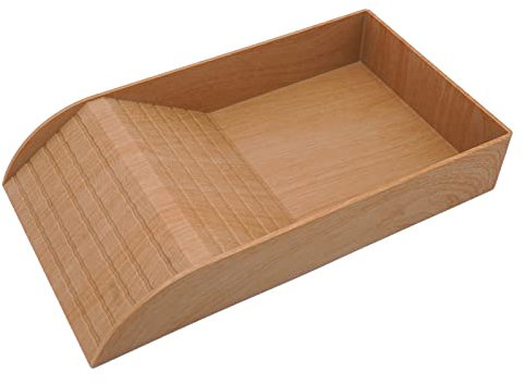 SchildkröTen Wasserschale, Large Reptile Feeding Dish with Ramp Futterschale SchildkröTe Sonnenterrasse, Geeignet für Echsen Amphibien (Holzmaserung)