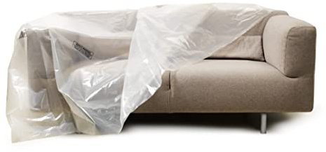 Direct Manufacturing Heavy Duty Sofa Furniture Protector Slip Over Cover Bag : Protection against Pet Clawing,Liquids,Dust. Great for when moving (4 Seater)