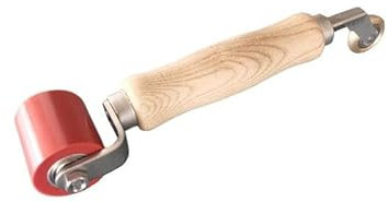 Rullo a pressione con cuscinetto a sfera in silicone da 40 mm, con rullo Penny da 6 mm in ottone, per saldatori in plastica, pistola ad aria calda (rosso)