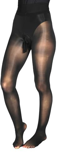 Mona's Choice Womens & Mens Pantyhose/Glossy Tights (Black - Closed Sheath, 1)